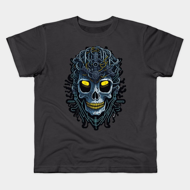 Cyborg Heads S02 D93 Kids T-Shirt by Houerd